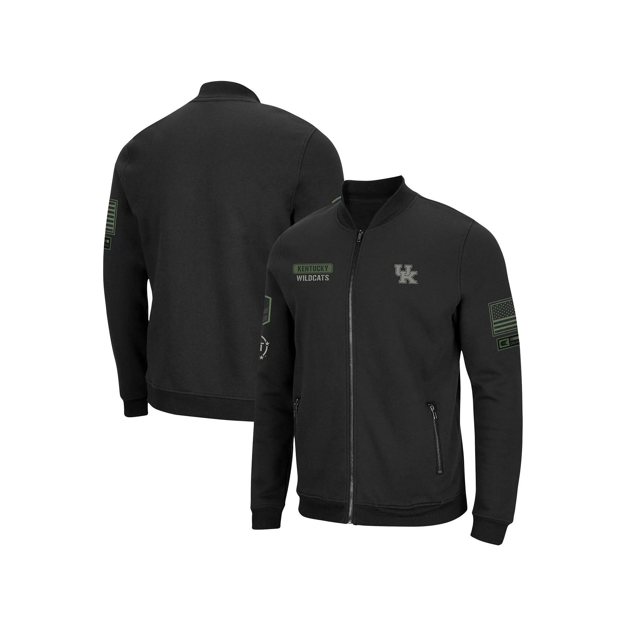 Men's Colosseum Black Kentucky Wildcats OHT Military Appreciation High-Speed Bomber Full-Zip Jacket,  Product Image