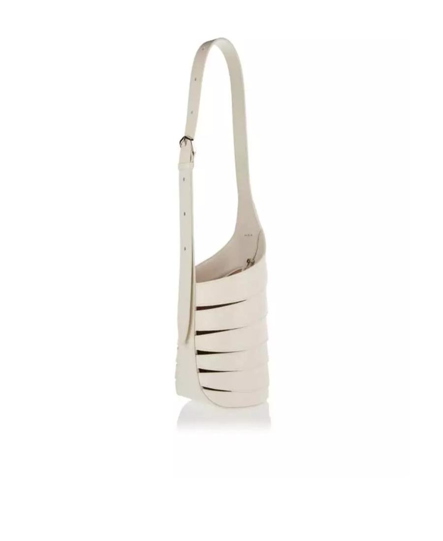 ALAÏA Babel Small Shoulder Bag In White Product Image