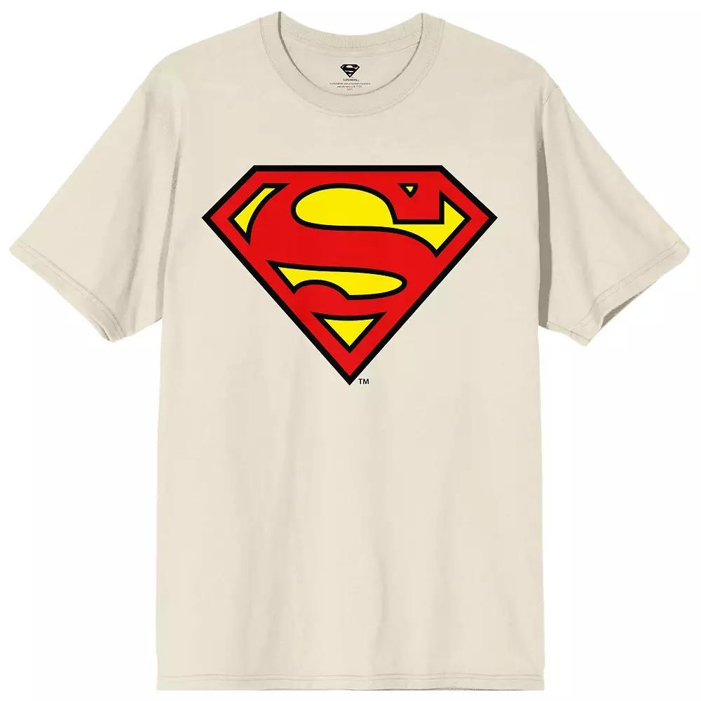 Men's Man of Steel Superman Logo Tee, Size: Small, White Product Image
