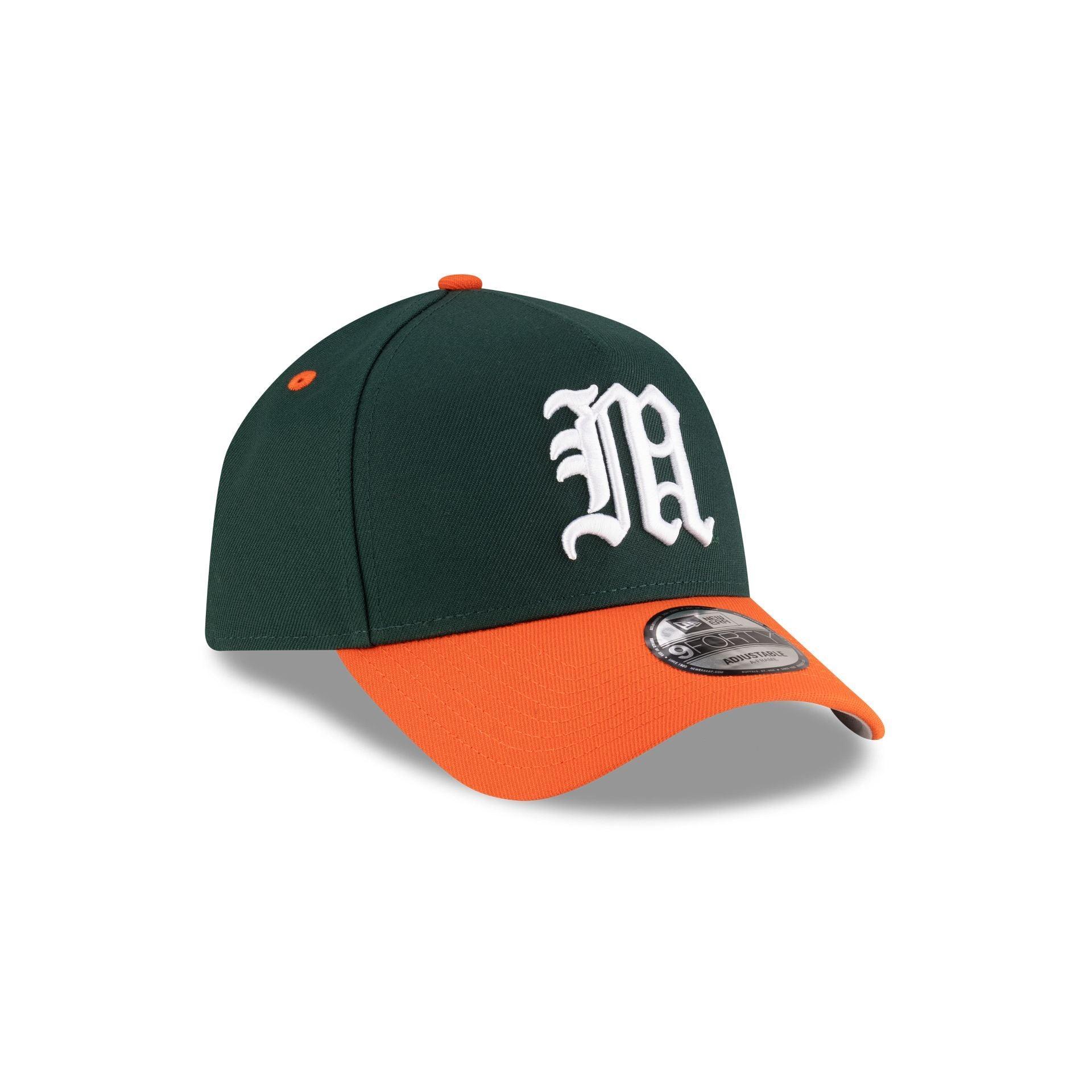 New Era x adidas Miami Hurricanes Black 9FORTY A-Frame Snapback Hat Male Product Image