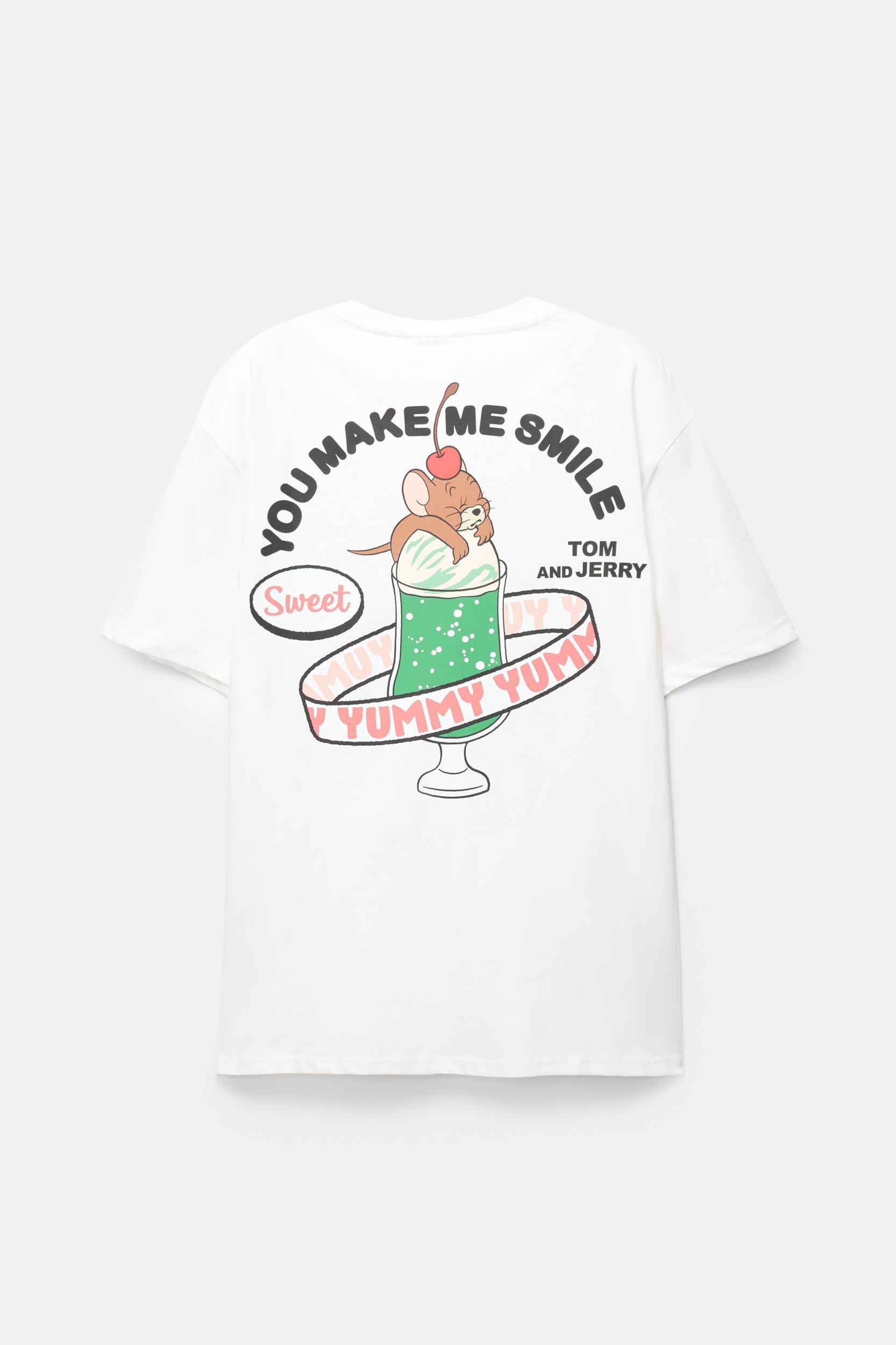 Tom and Jerry white T-shirt Product Image