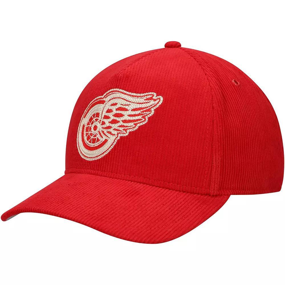 Men's American Needle Red Detroit Red Wings Corduroy Chain Stitch Adjustable Hat Product Image