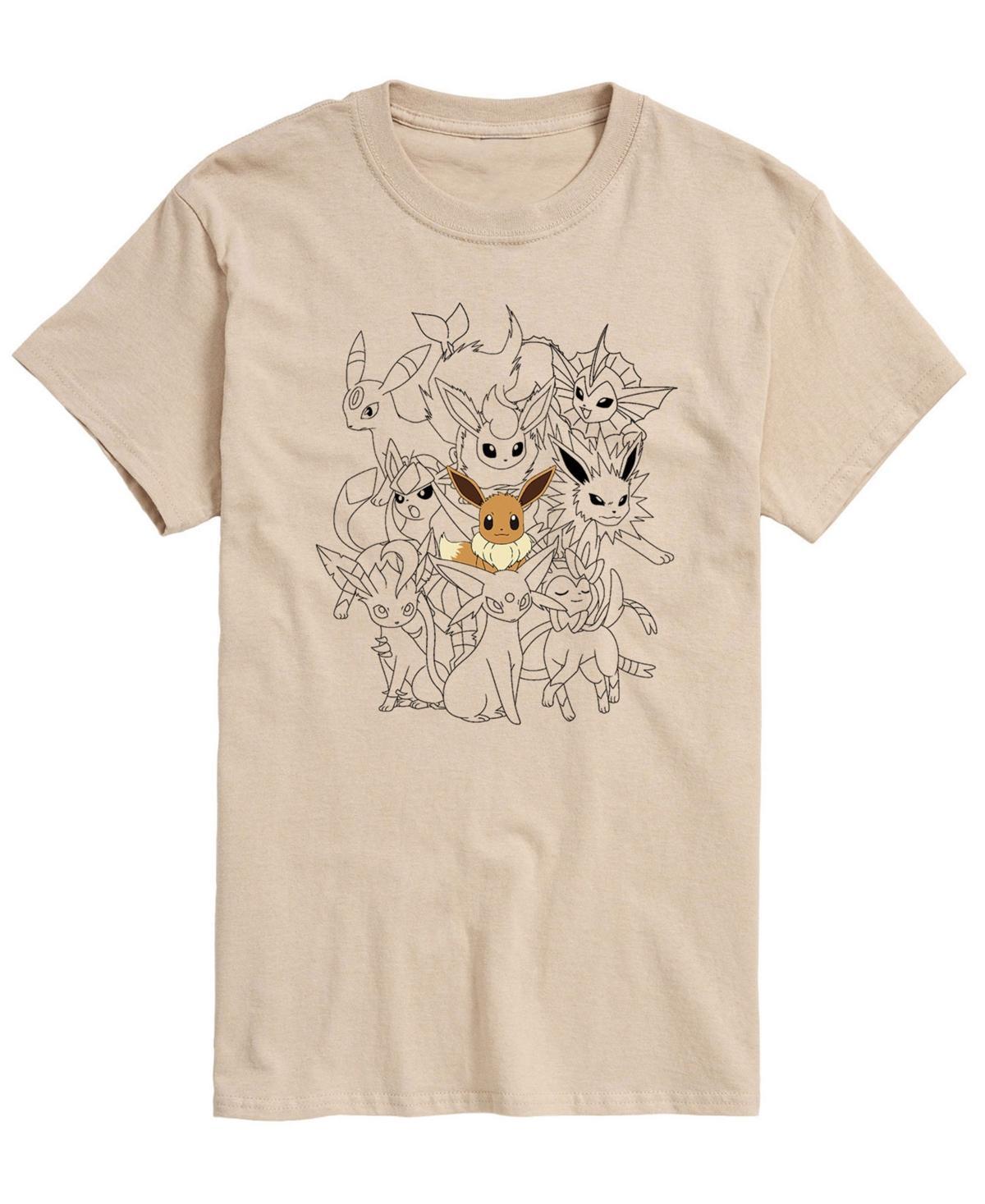 Airwaves Mens Pokemon Characters Graphic T-shirt - Beige Product Image