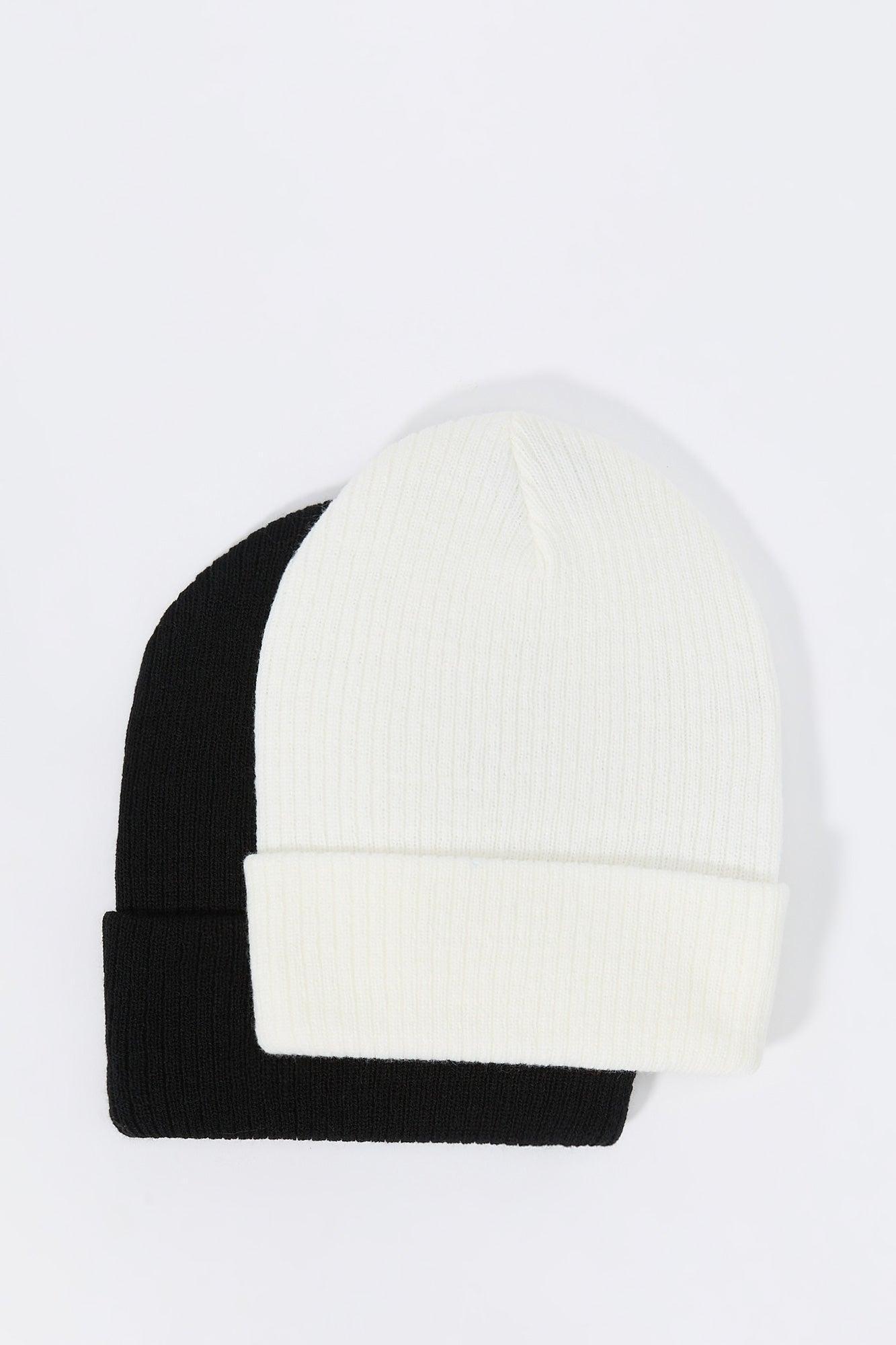 Ribbed Knit Beanie (2 Pack) Female Product Image