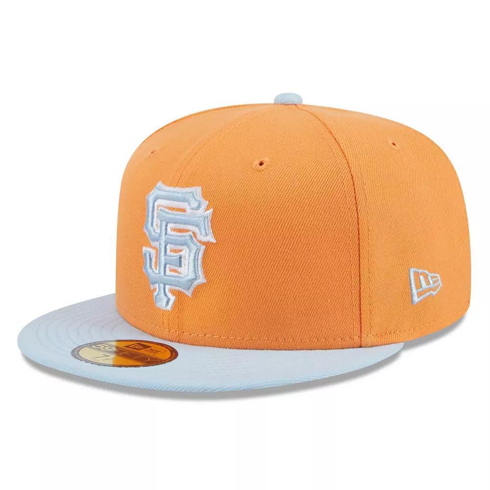 Men's New Era Orange/Light Blue San Francisco Giants Spring Color Basic Two-Tone 59FIFTY Fitted Hat, Size: 7 1/2 Product Image