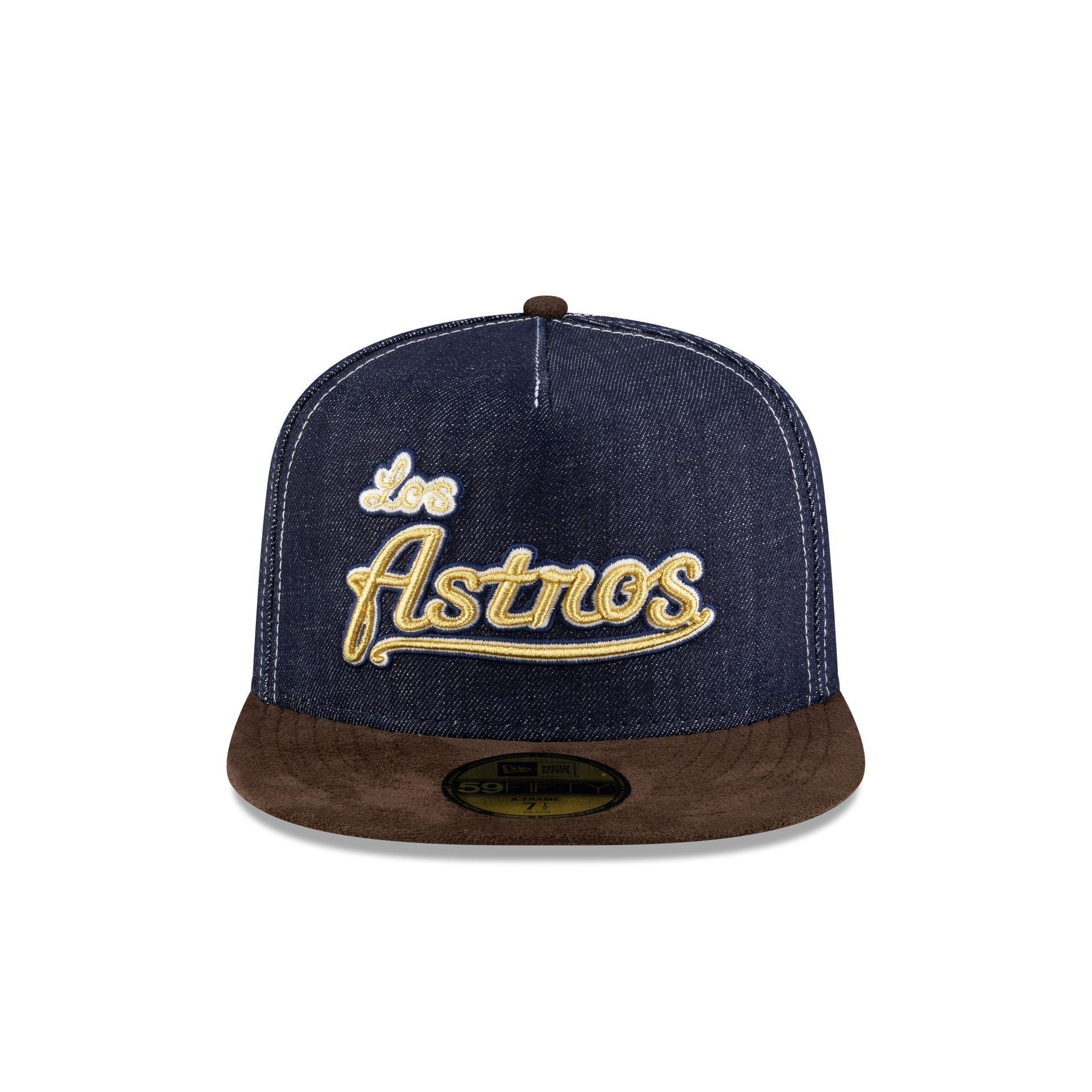 Houston Astros Houston Pack Denim Los Astros 59FIFTY A-Frame Fitted Hat Male Product Image