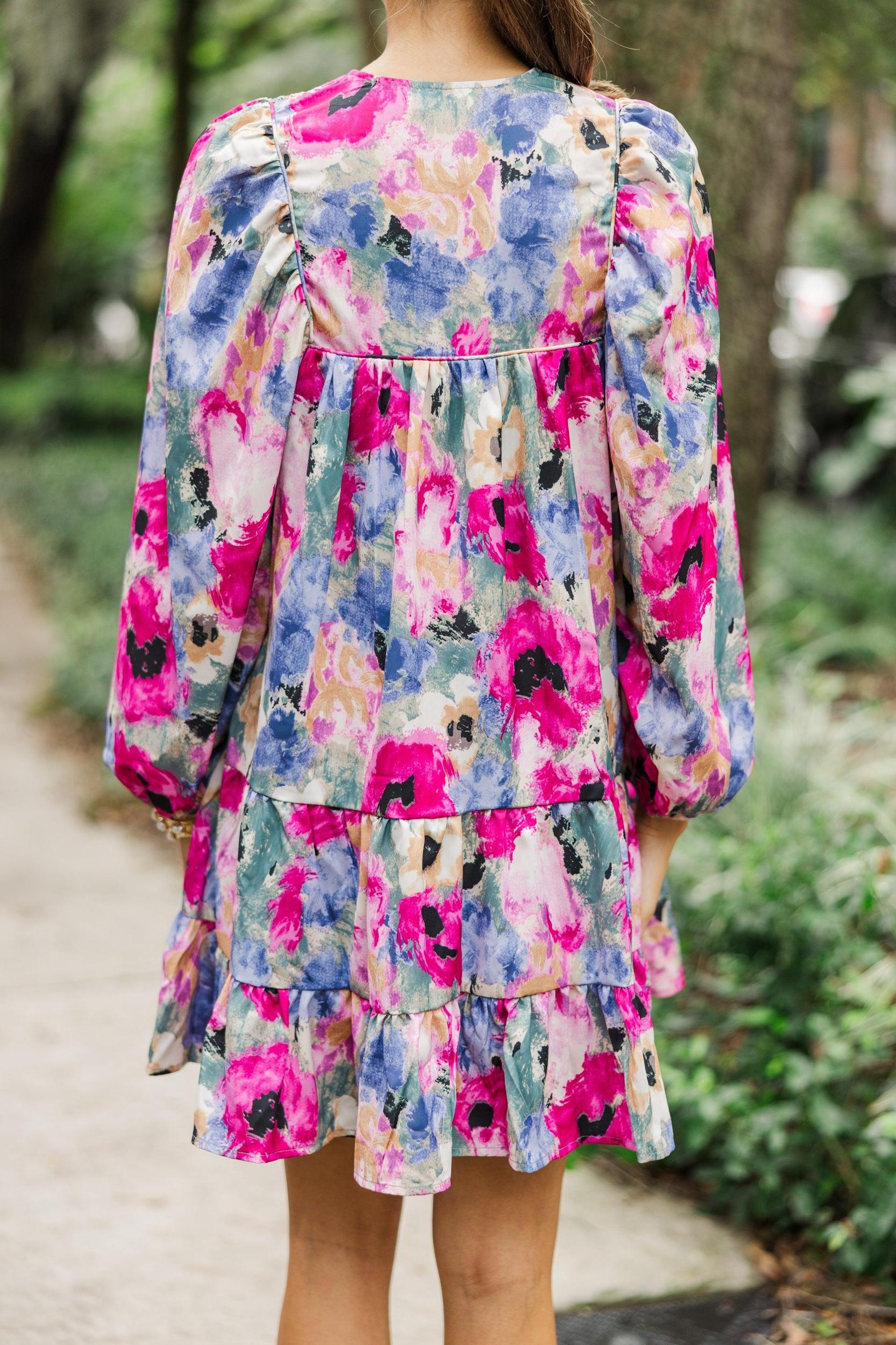 Living Out Loud Orchid Purple Floral Dress Female Product Image