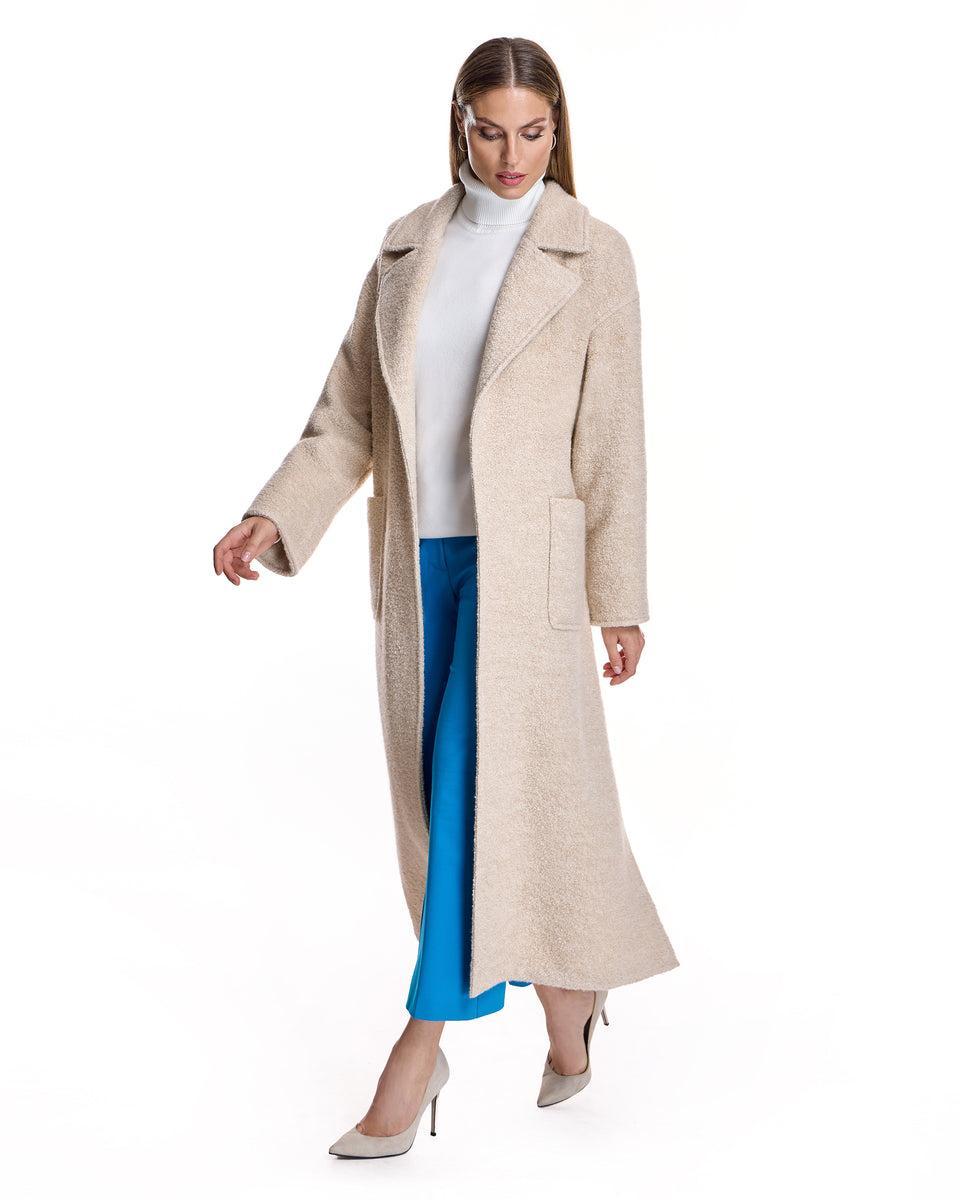 Wool blend Belted Coat Product Image