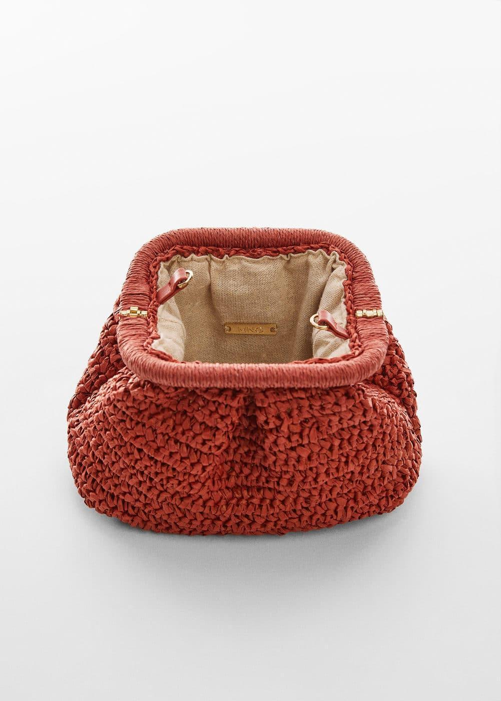 Mango Womens Natural Fiber Clutch Bag Product Image