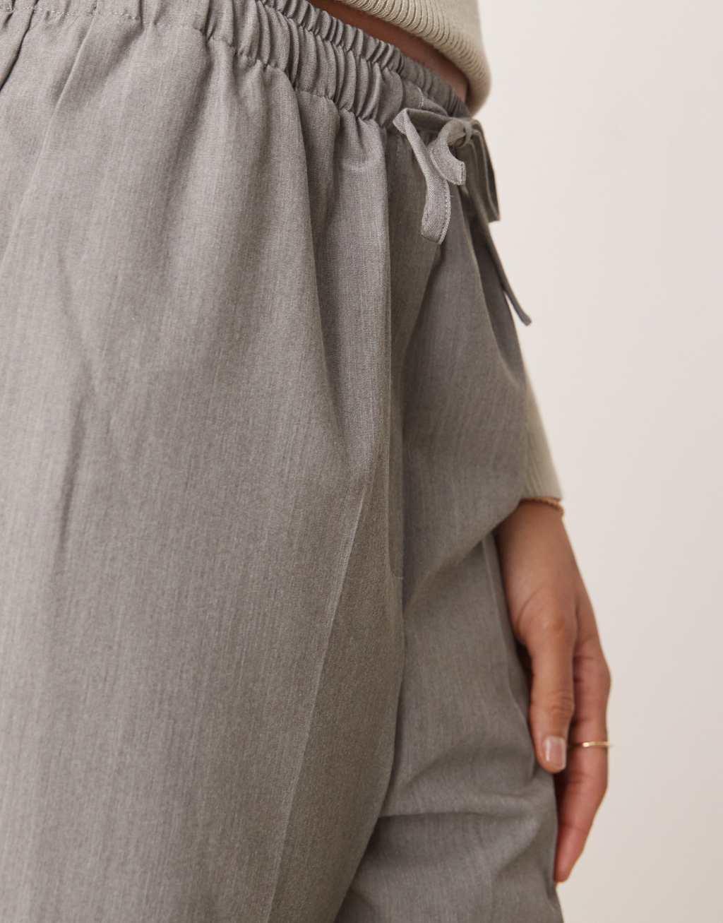 ASOS DESIGN Tall tailored pull on pants in gray Product Image
