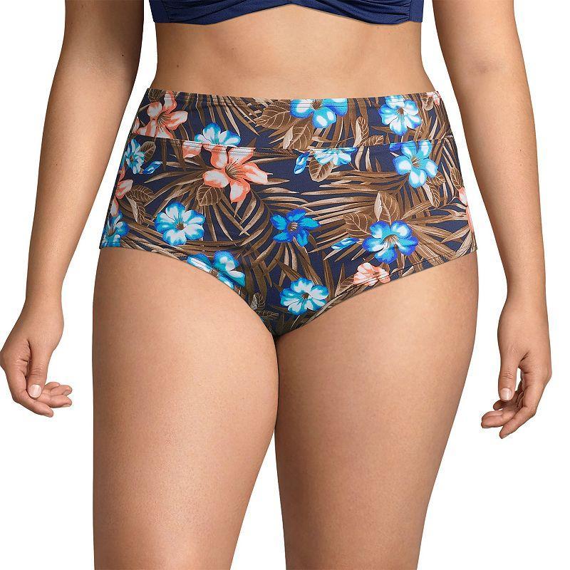 Womens Lands End Retro Tummy Slimmer High-Waist Bikini Bottoms Product Image