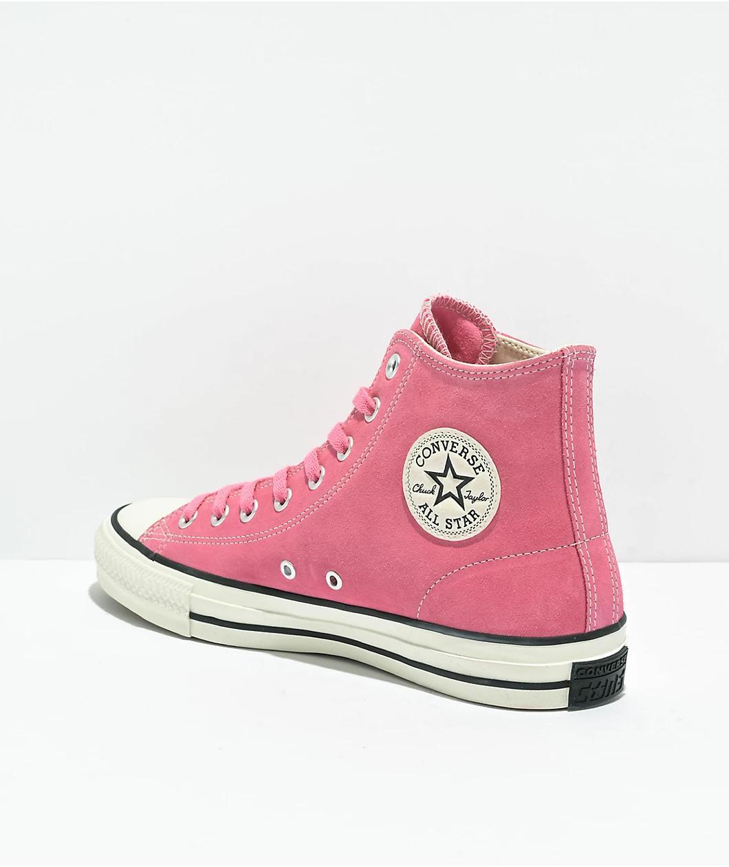 Converse Chuck Taylor All Star Pro Pink Suede Skate Shoes Product Image