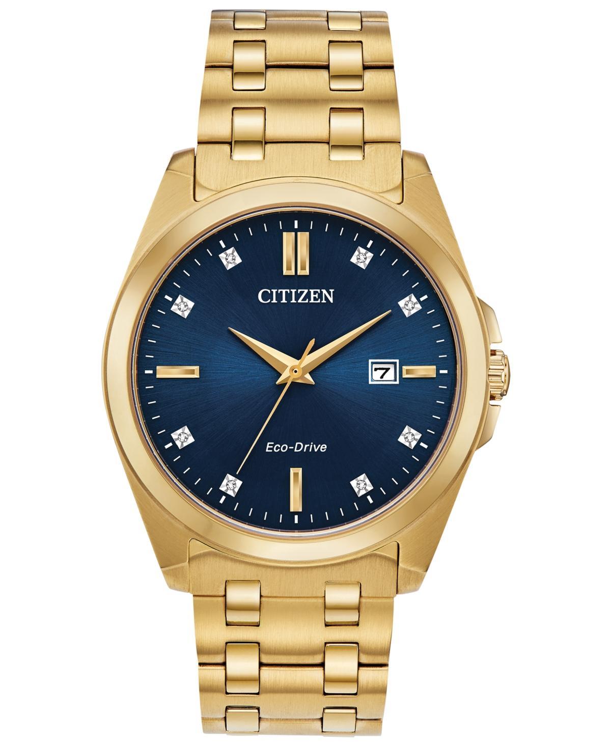 Citizen Eco-Drive Mens Corso Diamond Accent Watch - BM7103-51L Gold Tone Product Image