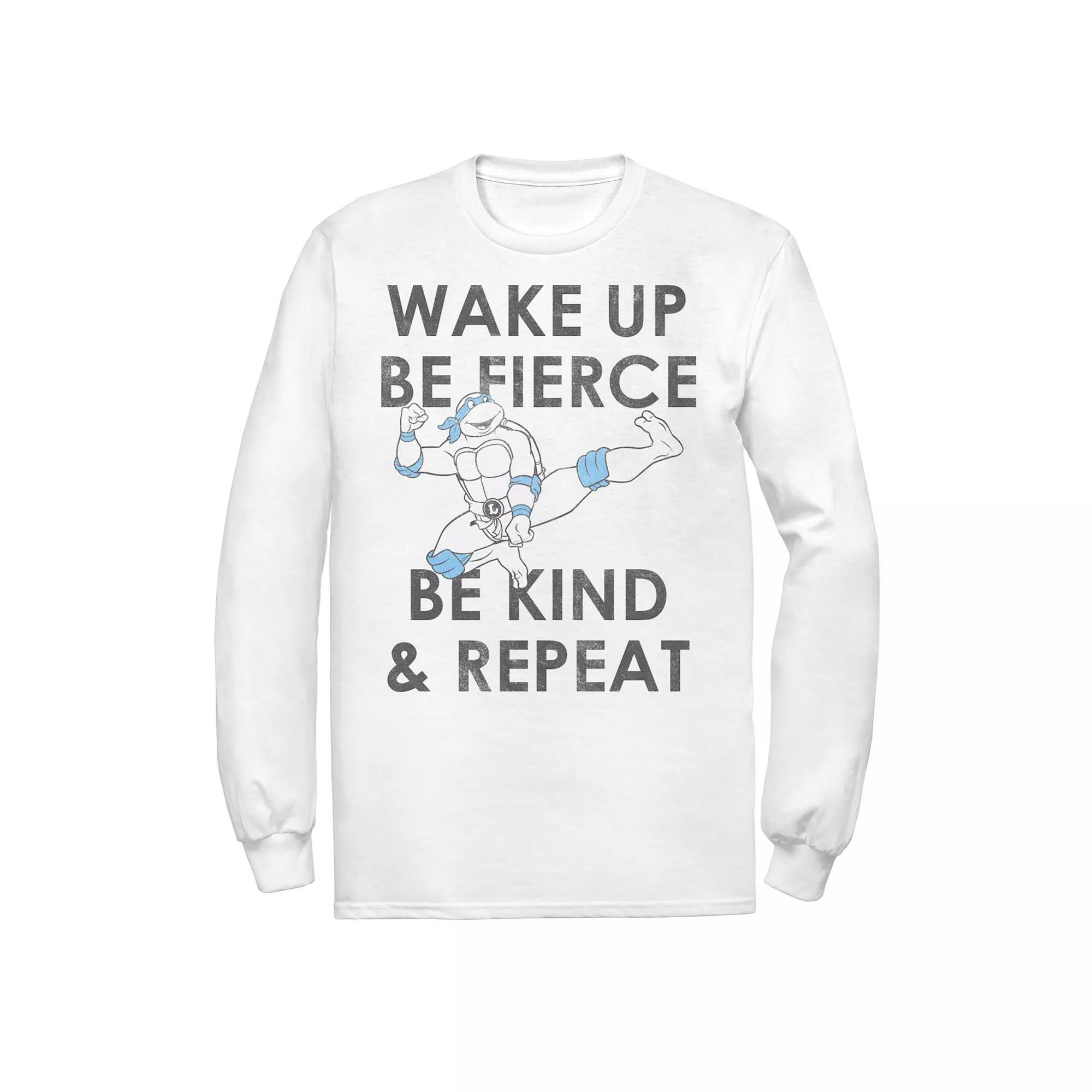 Men's Ninja Turtles Leonardo Be Kind And Repeat Long Sleeve Tee,  Product Image