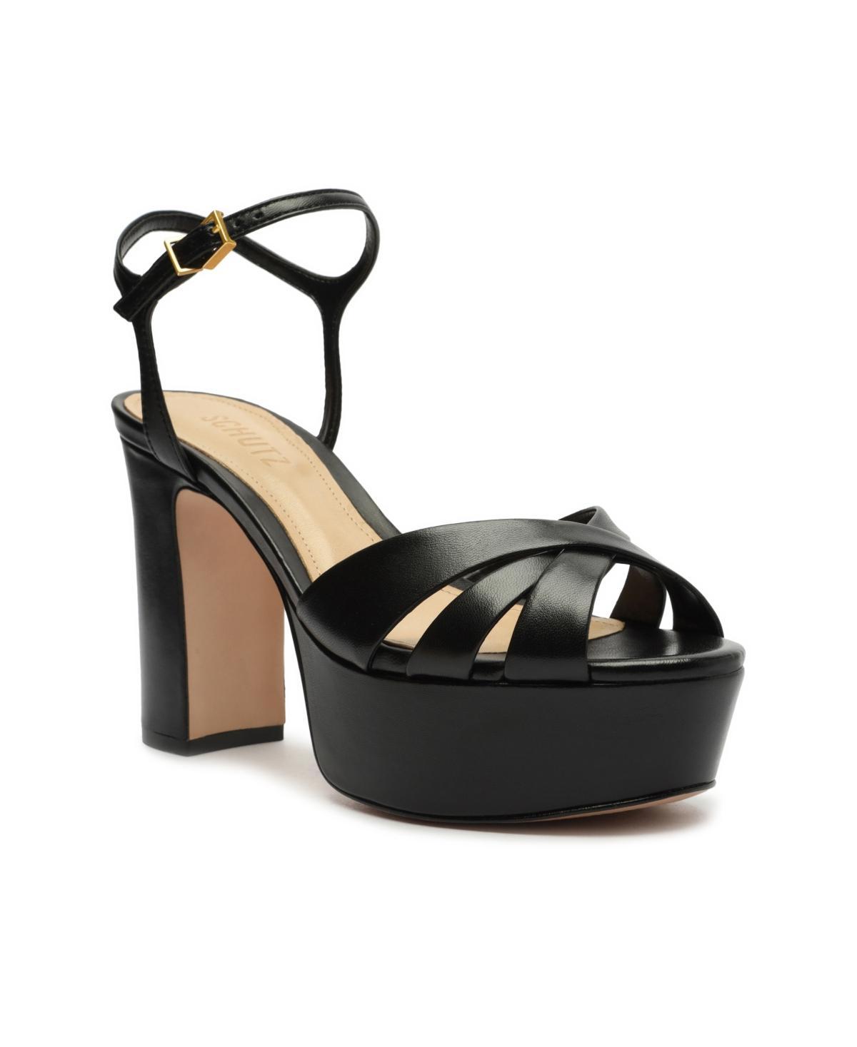 Schutz Keefa Leather Platform Heel Womens at Urban Outfitters Product Image