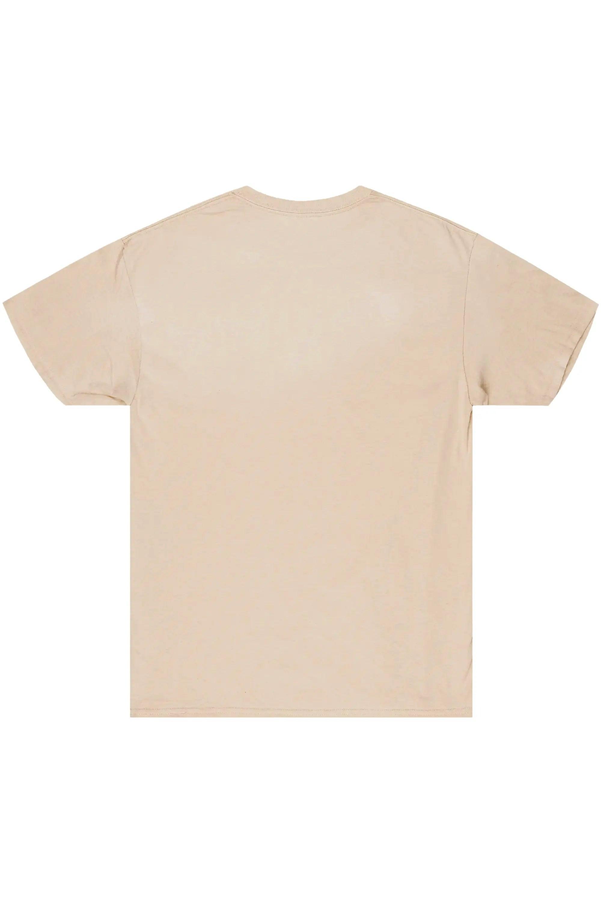 Palmer Beige Graphic T-Shirt Male Product Image