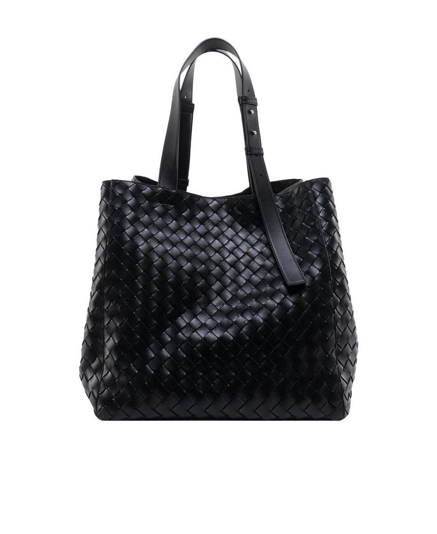 BOTTEGA VENETA Intreciato Shoulder Bag In Black Product Image