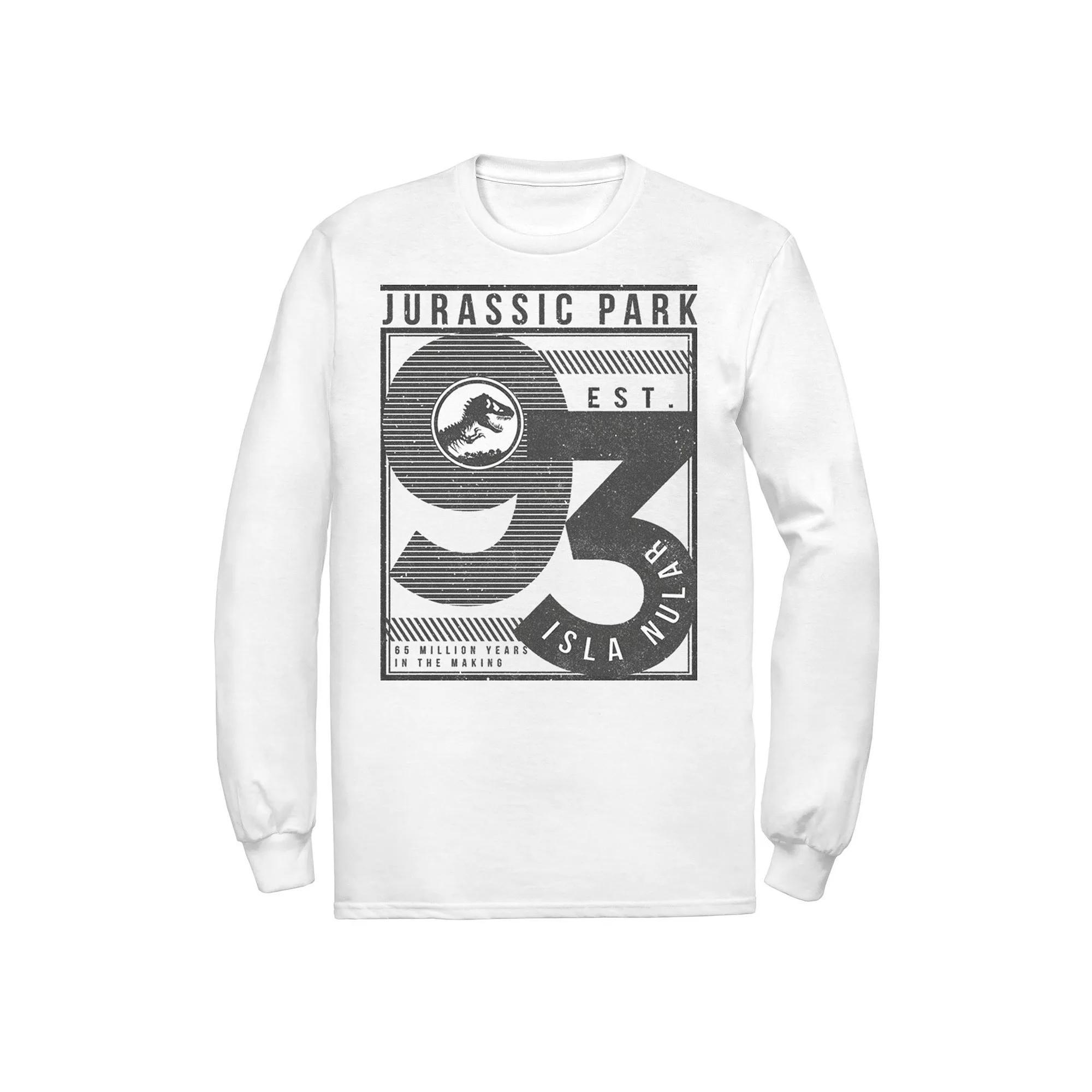 Men's Jurassic Park Est. 93 Isla Nublar Poster Tee, Size: Small, Athletic Grey Product Image