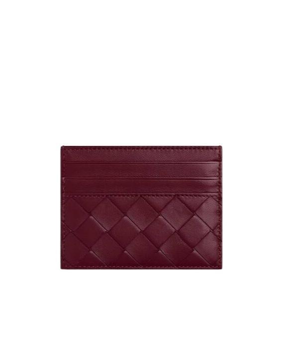 BOTTEGA VENETA Intrecciato Credit Card Case In Barolo Product Image