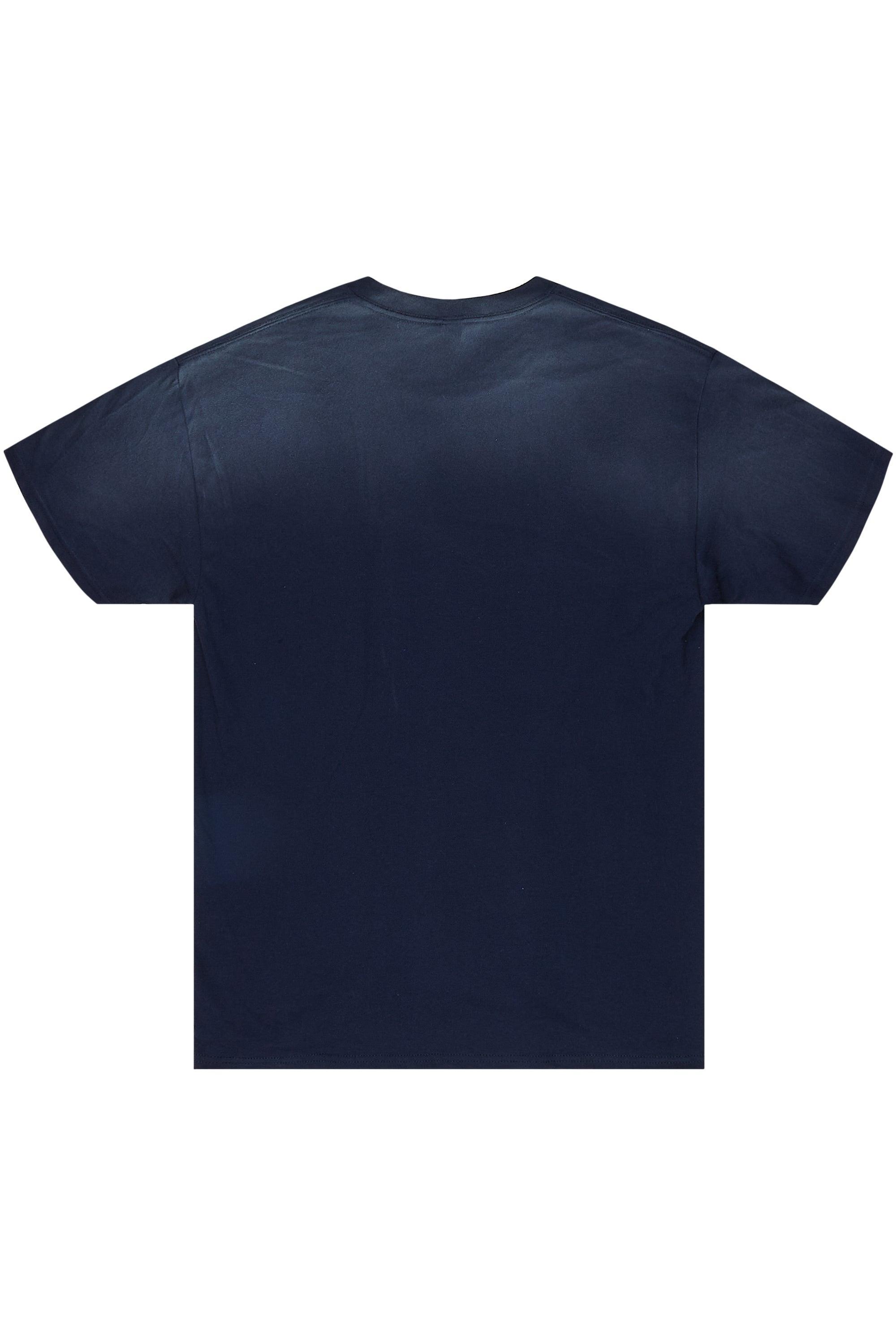 Palmer Navy Graphic T-Shirt Male Product Image