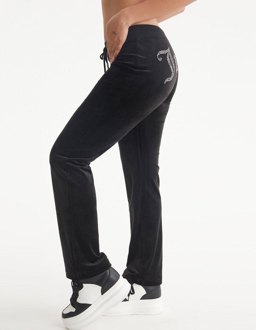 JUICY COUTURE OG Big Bling Womens Velour Track Pants Product Image