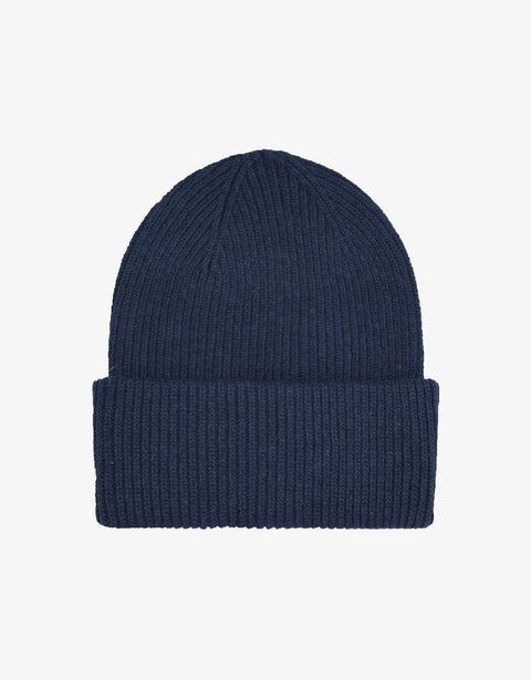 Merino Wool Hat - Navy Blue Product Image