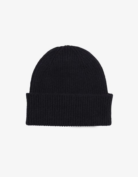 Merino Wool Beanie - Deep Black Product Image
