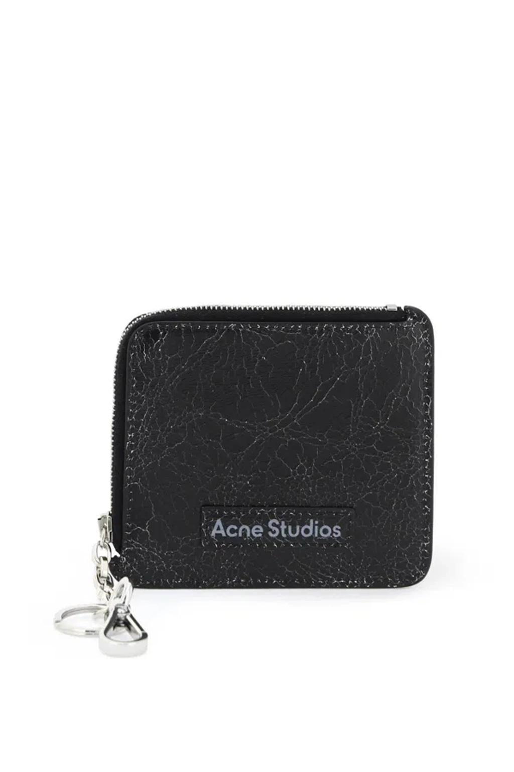 ACNE STUDIOS Logo-patch Leather Wallet In Black Product Image