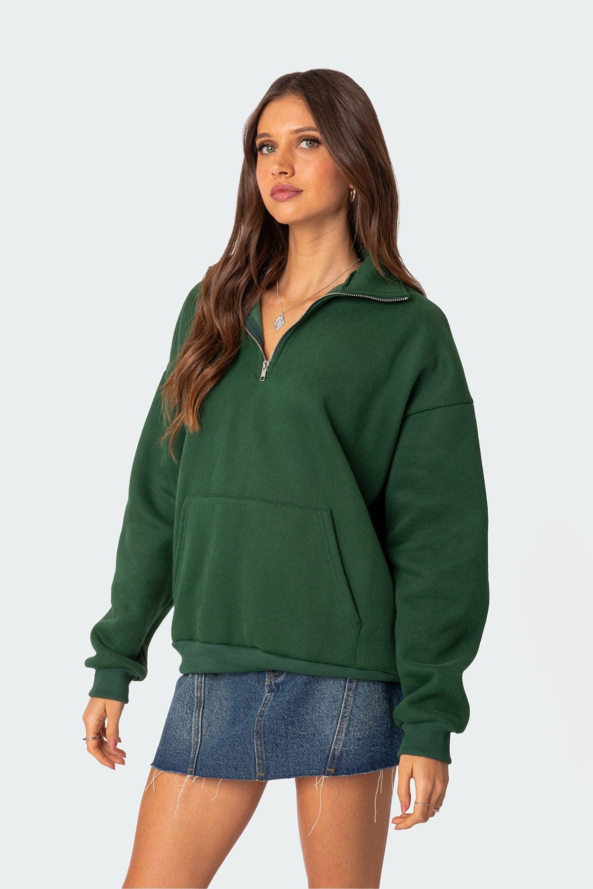 Oversized Quarter Zip Sweatshirt Product Image