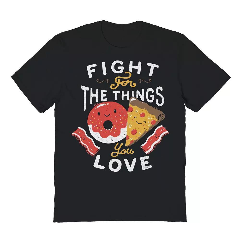 Men's Fight For The Things You Love Valentine's Graphic Tee, Size: Large, Black Product Image