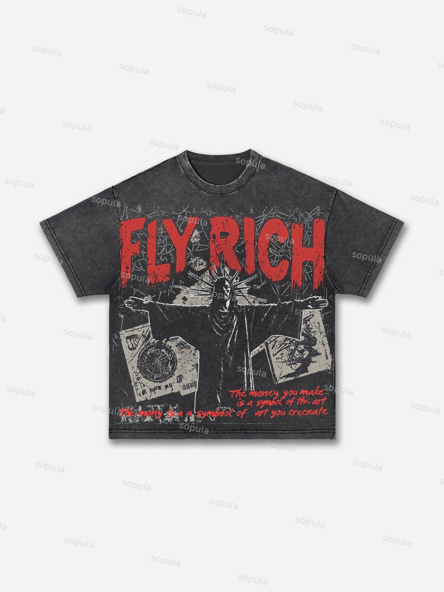 God Speed ​​skeleton Baseball Vintage Graphic Acid Wash T-shirt Product Image