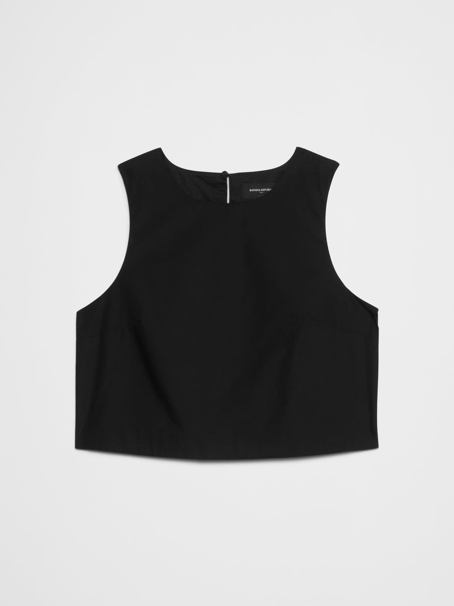 Cropped Poplin Top Product Image