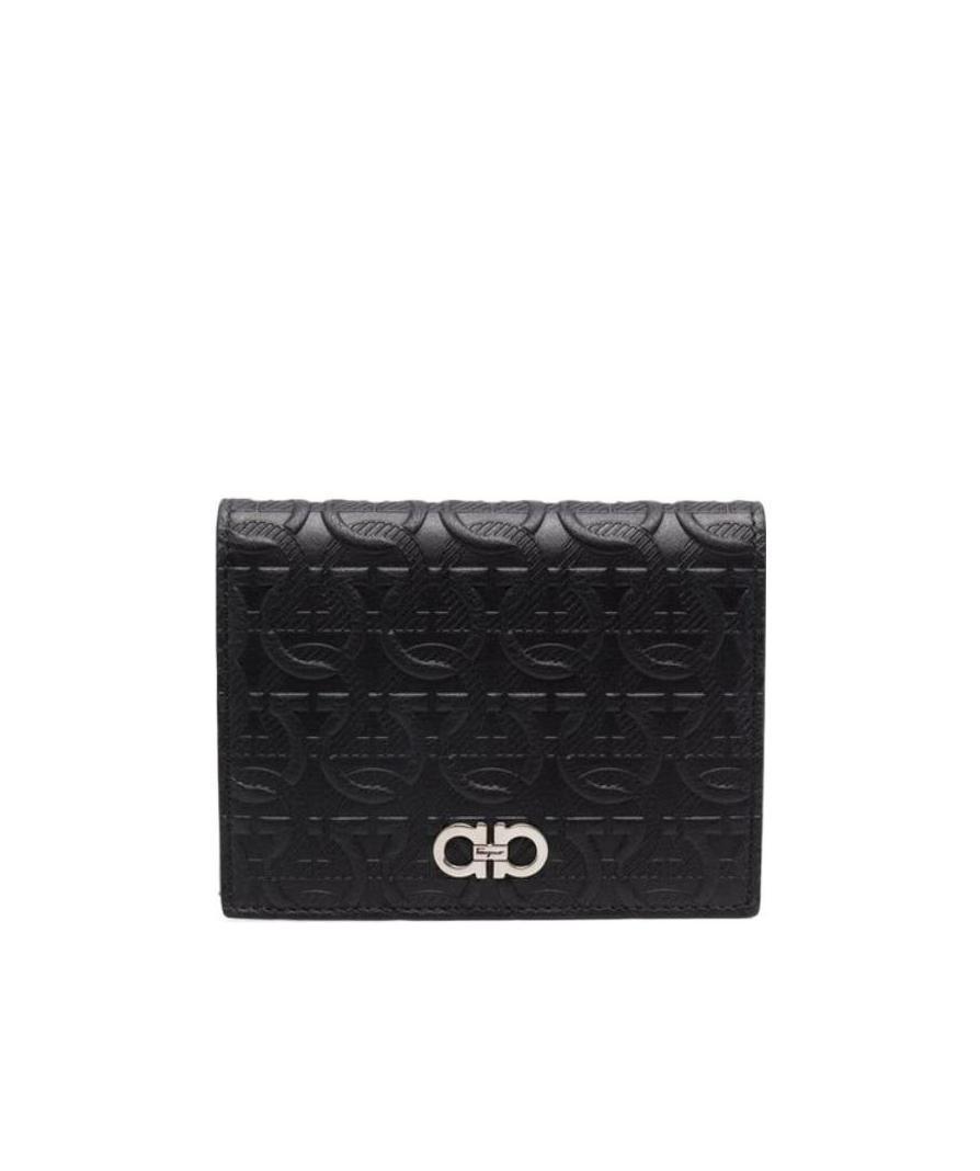 FERRAGAMO Gancini Card Holder In Negro Product Image