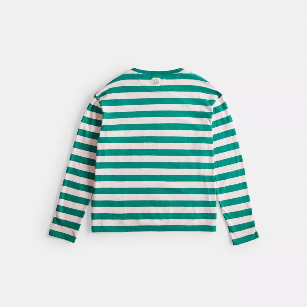 Long Sleeve T Shirt With Stripe Pattern Product Image