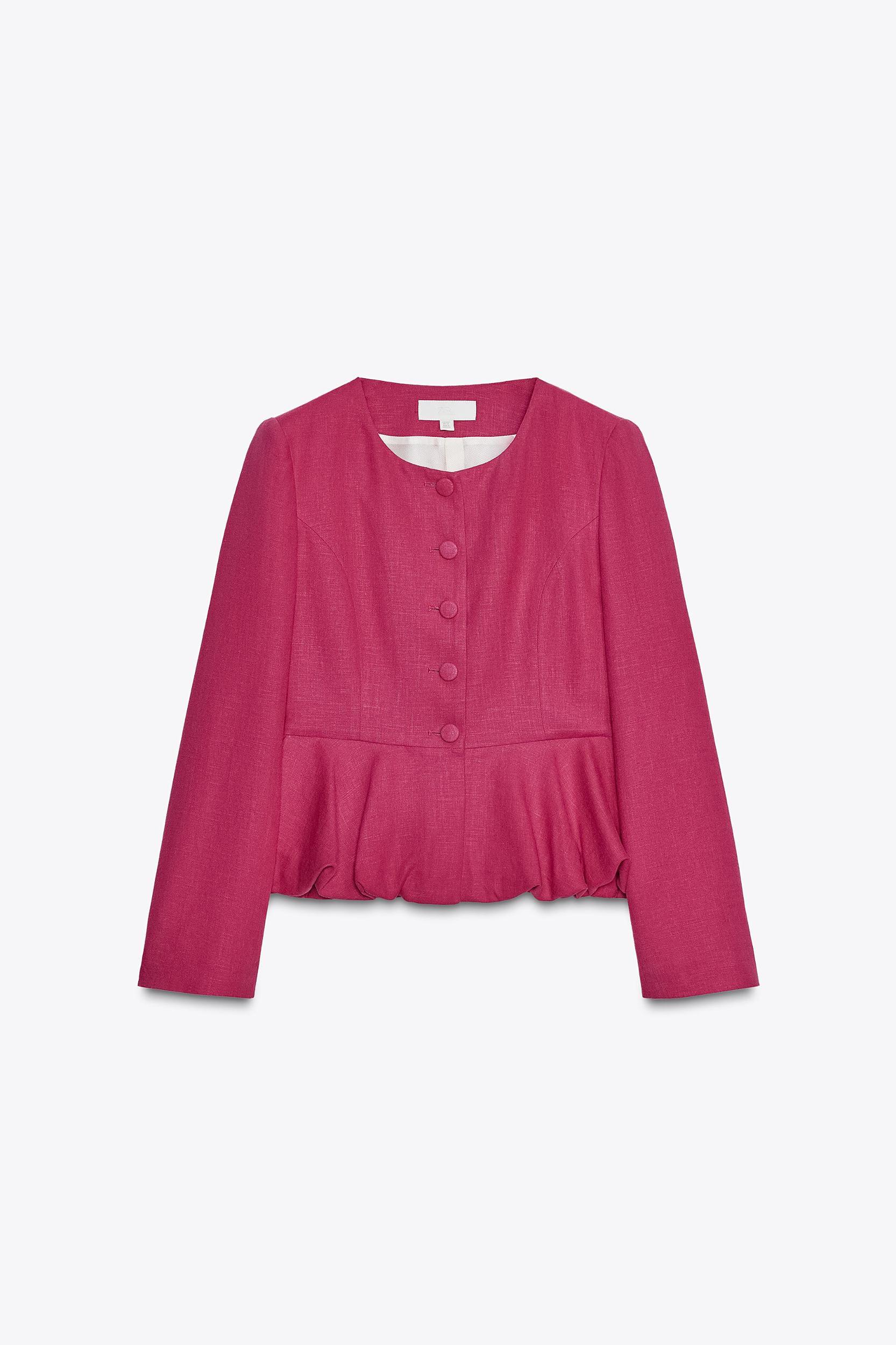 HIGH-WAISTED SLIM LINEN PANTS Product Image