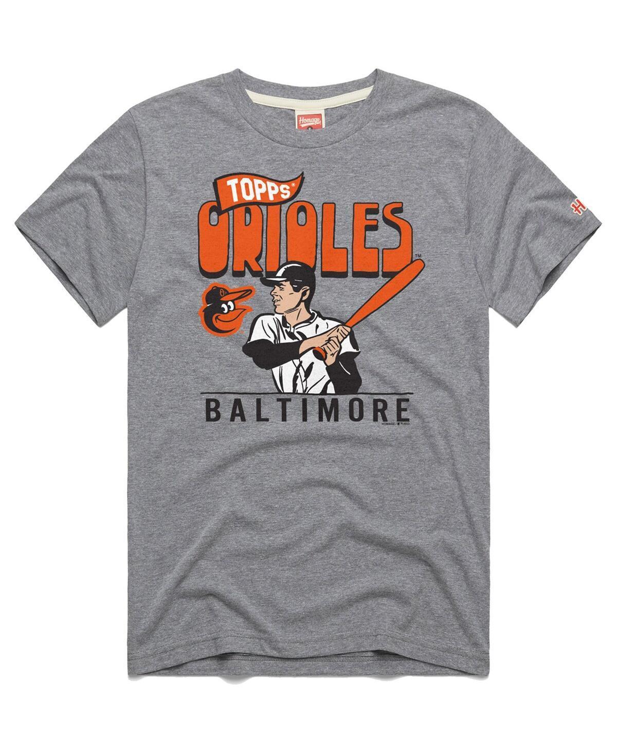 Mens Homage x Topps Gray Baltimore Orioles Tri-Blend T-Shirt Product Image