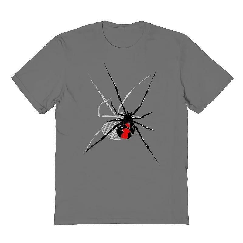 Men's Widow Halloween Graphic Tee, Size: Large, Grey Product Image