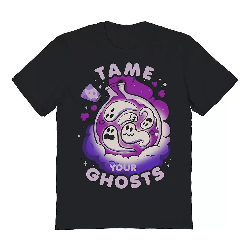 Men's Tame Your Ghosts Halloween Graphic Tee, Size: Small, Black Product Image