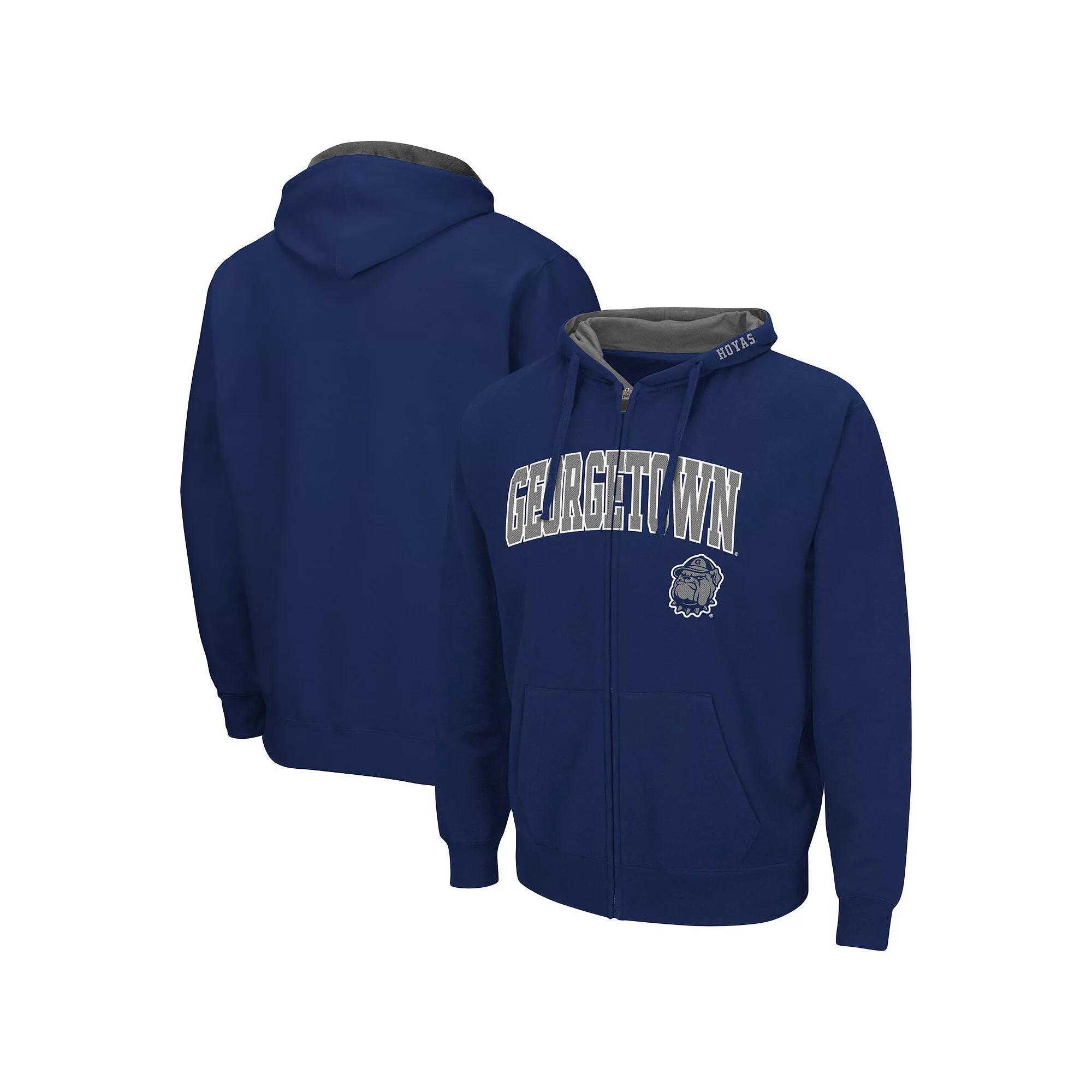 Men's Colosseum Royal Kansas Jayhawks Arch & Logo 3.0 Full-Zip Hoodie,  Product Image