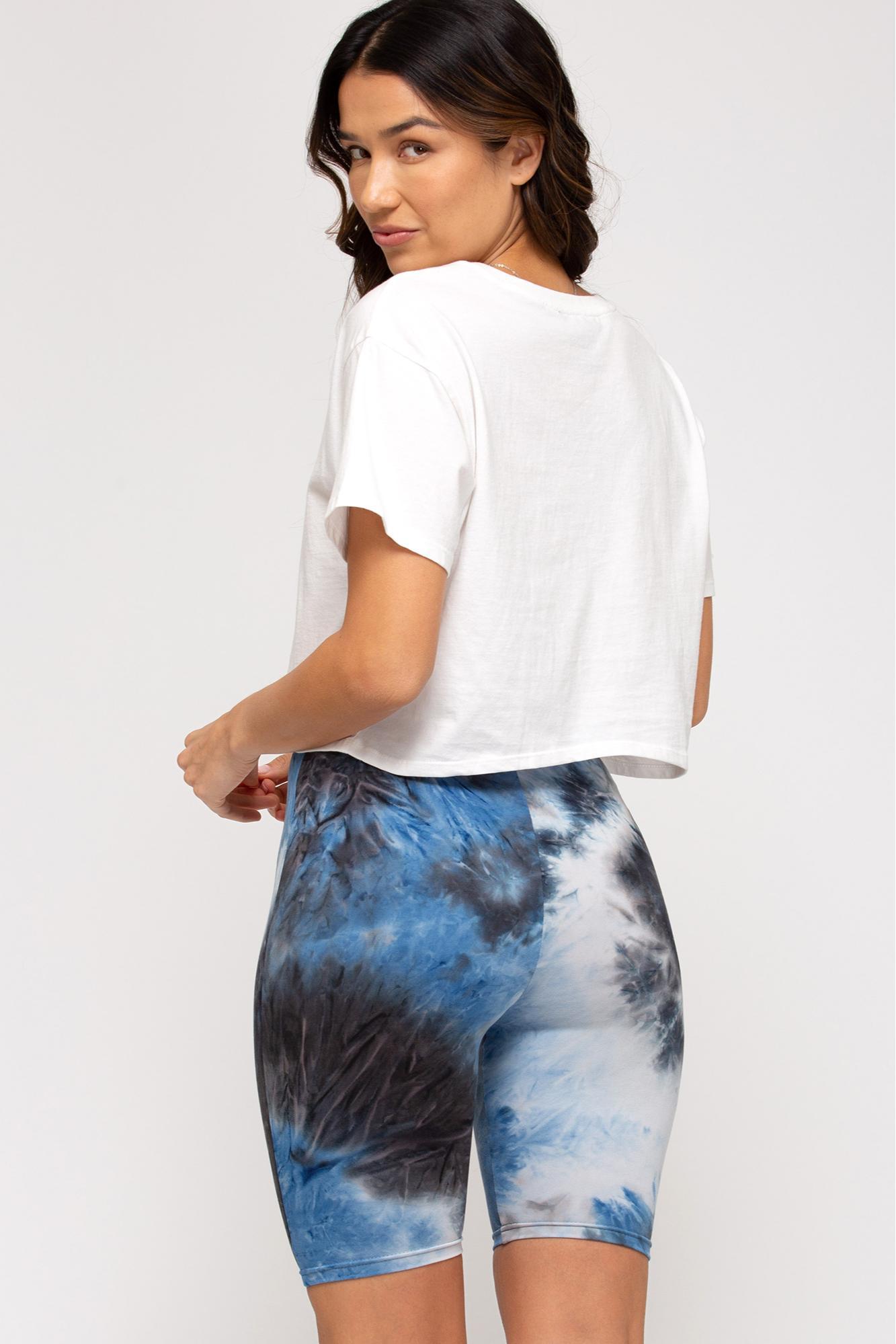 Tie Dyed Knit Biker Shorts Product Image