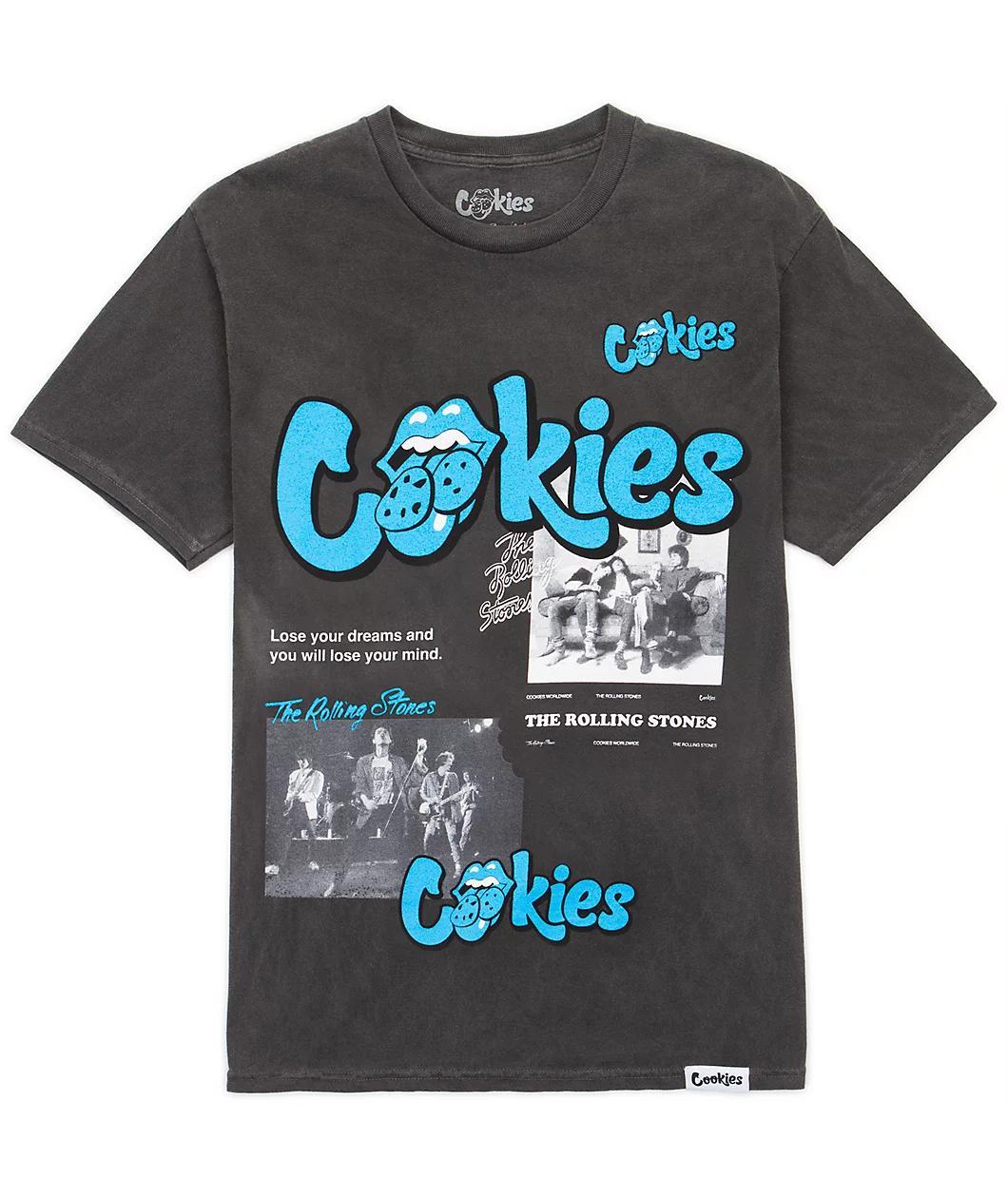 Cookies x The Rolling Stones Arch Black Wash T-Shirt Product Image