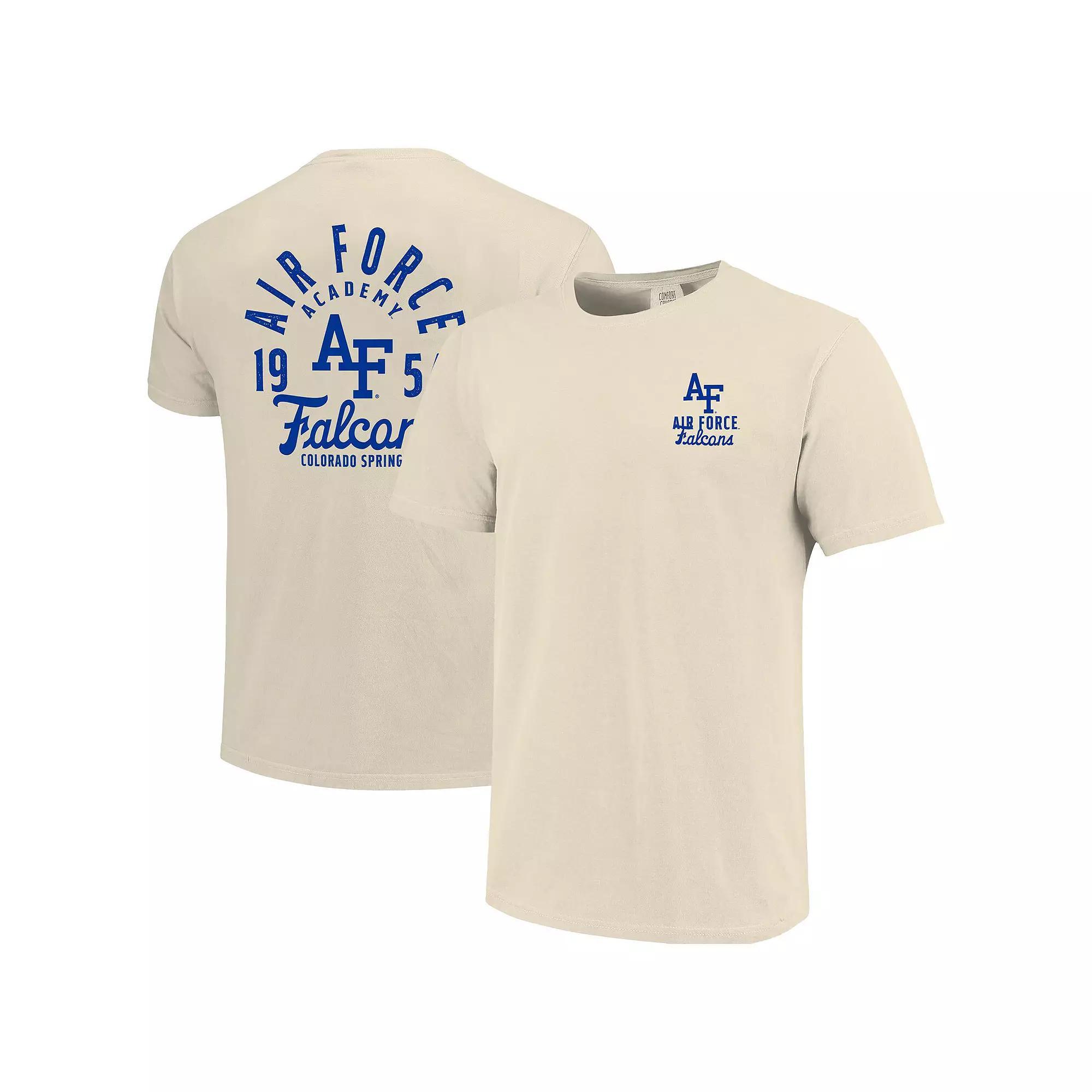 Men's Cream Air Force Falcons Comfort Colors Mascot Overlay T-Shirt,  Product Image