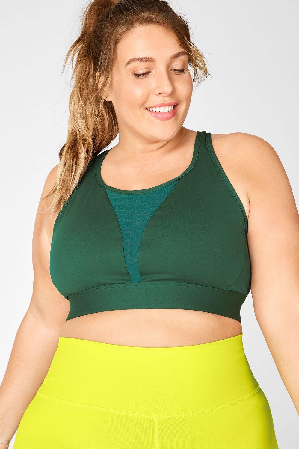 Fabletics Zoe High Impact Sports Bra IV Womens green plus Size 4X Product Image