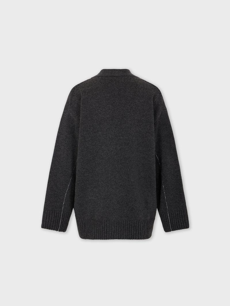 KNITTED CARDIGAN IN WOOL AND CASHMERE Product Image