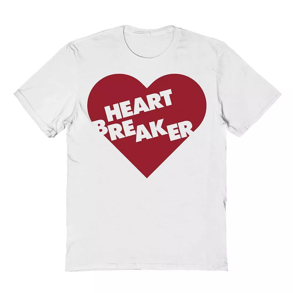 Men's Heartbreaker Valentine's Graphic Tee, Size: XL, White Product Image