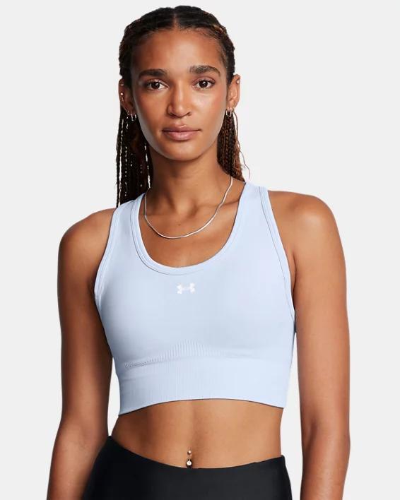 Women's Under Armour Vanish Seamless Medium-Impact Mid Sports Bra, Size: XL, White Product Image