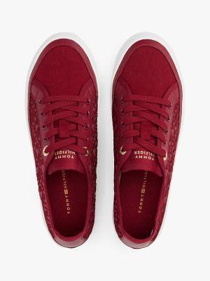 Embroidered TH Monogram Mesh Sneaker Product Image
