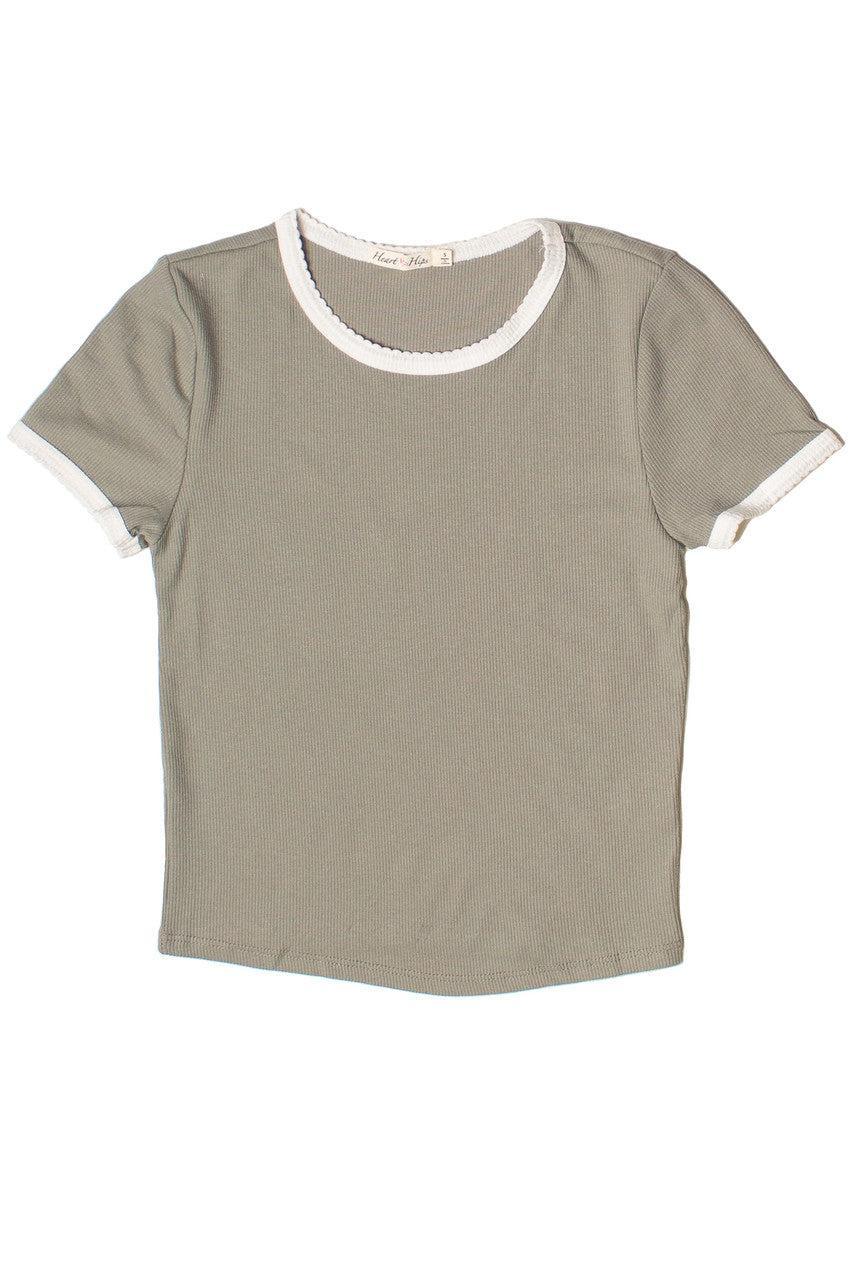 Scallop Edge Ringer Tee Product Image
