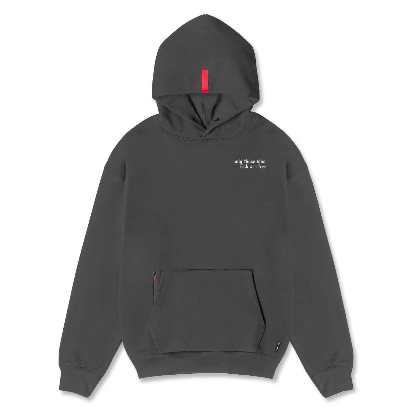 0874. Tech-Terry™ Zip Pocket Hoodie - Space Grey/White "Brush Wings/ASRV" Product Image
