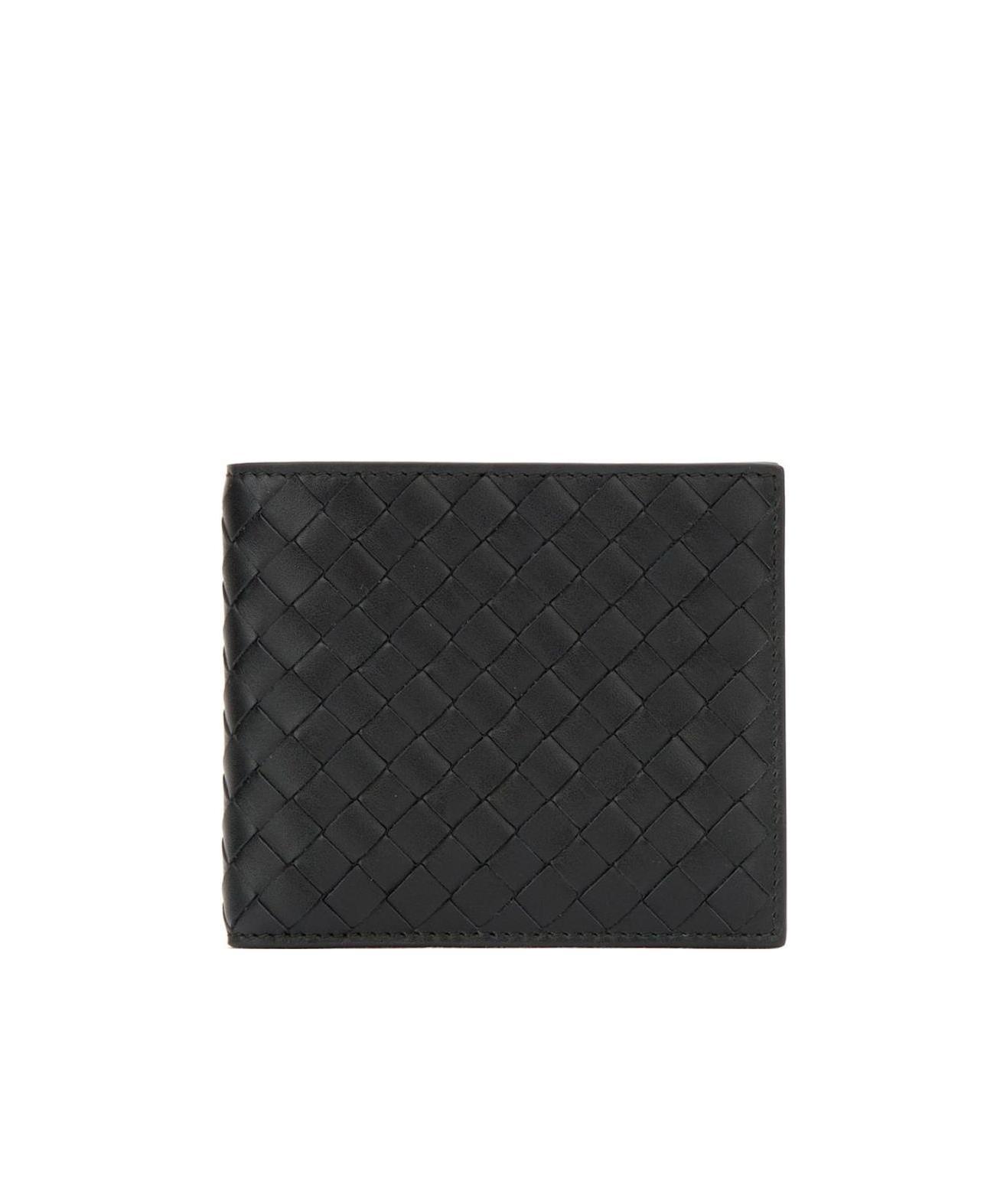 BOTTEGA VENETA Intrecciato Bi-fold Wallet In Black Product Image